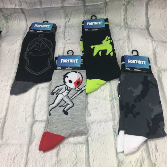 Fortnite Men’s Crew Socks Shoe Size 6-12